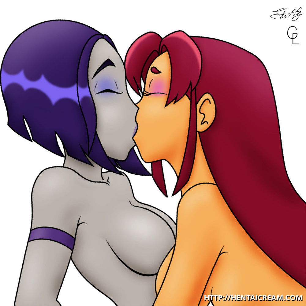 Raven and Starfire make tender kiss – Teen Titans Hentai